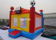 Αστεία παιδιά μουσαμάδων PVC που πηδούν το διογκώσιμο Bouncy σπίτι του Castle με το ποδόσφαιρο