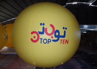 Κίτρινα διογκώσιμα μπαλόνια συνήθειας για την εμπορική διάμετρο διαφήμισης 2.5m
