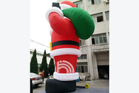 Γιγαντιαίο χτύπημα διακοσμήσεων Χριστουγέννων 33 FT/10M διογκώσιμο Santa υπαίθριο διογκώσιμο - επάνω Άγιος Βασίλης