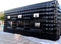 Μαύρη τετραγωνική σκηνή στρατοπέδευσης σχεδίου διογκώσιμη φιαγμένη από μουσαμά PVC Πλάτωνα