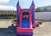 Ρόδινη διογκώσιμη αναπήδησης ψευτοπαλλικαράς Bouncy Castle κόμματος κοριτσιών παιχνιδιών σπιτιών υπαίθρια