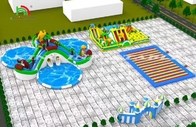 Μεγάλο φουσκωτό άλμα πηδούμενο κάστρο Πάρκο νερού Πάρκο παιχνιδιών Σλάιντ με πισίνα Εξωτερική διασκέδαση Παιδιά