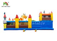 Υπαίθρια γιγαντιαία διογκώσιμη παιδική χαρά Combo μουσαμάδων PVC λούνα παρκ ζωηρόχρωμη