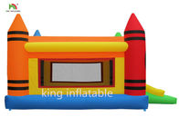 Ελκυστικό διογκώσιμο σπίτι άλματος Bouncy Castle με το λογότυπο συνήθειας που τυπώνεται