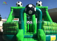 Των πράσινων παιδιών ποδοσφαίρου διογκώσιμη φωτογραφική διαφάνεια Combo σπιτιών Bouncy Castle πηδώντας για το κόμμα