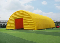Κίτρινο επίγειων διογκώσιμο θόλων εμπορικό γεγονότος υλικό μουσαμάδων σκηνών ντυμένο PVC