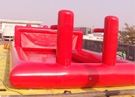 Αεροστεγή κόκκινα διογκώσιμα αθλητικά παιχνίδια μορφής γηπέδου αντισφαίρισης με 4 στεφάνες καλαθιών