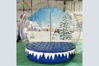 Γιγαντιαία διογκώσιμη σφαίρα 10Ft χιονιού Χριστουγέννων HOutdoor εμπορική διογκώσιμη διακόσμηση Χριστουγέννων χιονιών διαφανής