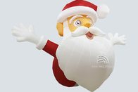 Διογκώσιμος χιονάνθρωπος 3.6m X 2.0m Χριστουγέννων υπαίθριο ξάπλωμα Άγιου Βασίλη διακοσμήσεων φγμένο αέρας στο έδαφος