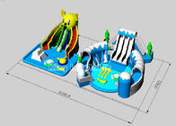 ο μουσαμάς PVC 0.9MM μεγάλος αντέχει το διογκώσιμο πάρκο νερού με τη μεγάλη μπλε πισίνα