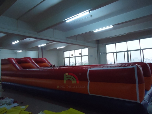 Εξωτερικό φουσκωτό Bungee Run παιχνίδι για δύο άτομα Challenge Race Διπλές λωρίδες Διαδραστικά φουσκωτά παιχνίδια