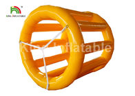 Αεροστεγής κίτρινος 3m Dia διογκώσιμος κύλινδρος νερού PVC/προσαρμοσμένο παιχνίδι για το πάρκο νερού