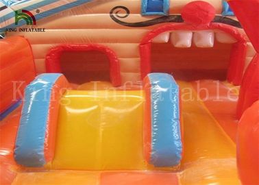 Ζωηρόχρωμος κλόουν 0.55mm διογκώσιμα εμπορικά σπίτια αναπήδησης PVC με τη φωτογραφική διαφάνεια για τα παιδιά