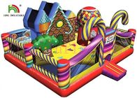 Χτύπημα PVC θέματος καραμελών - επάνω ζωηρόχρωμο και καταπληκτικό σχέδιο Bouncy Castle για τα παιδιά