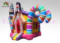 Χτύπημα PVC θέματος καραμελών - επάνω ζωηρόχρωμο και καταπληκτικό σχέδιο Bouncy Castle για τα παιδιά