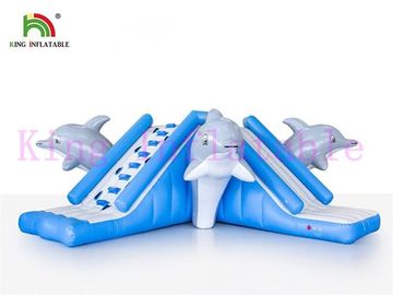 Εμπορικό 0.9mm PVC παιχνίδι δελφινιών φωτογραφικών διαφανειών αέρα μουσαμάδων διογκώσιμο μεγάλο για το πάρκο νερού
