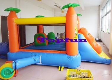 Εμπορικά σπίτια αναπήδησης Themed κινούμενων σχεδίων με την πόρτα και τη φωτογραφική διαφάνεια δικτύου