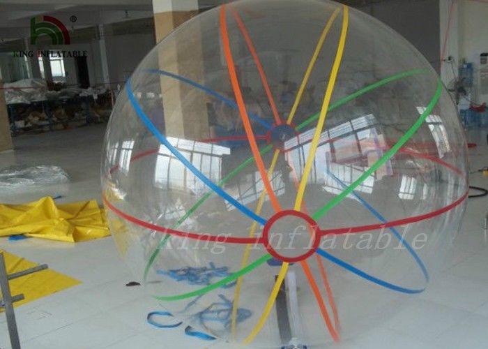 Προσαρμοσμένος λιανικός ζωηρόχρωμος διογκώσιμος λωρίδων περπατώντας στις σφαίρες Πλάτωνας νερού 1.0mm το PVC
