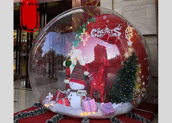 Φουσκωτές χριστουγεννιάτικες διακοσμήσεις εξωτερικού χώρου Snow Globe με φυσητήρα αέρα 250w